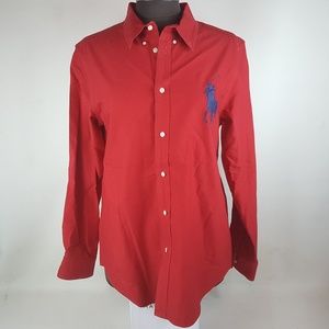 Ralph Lauren Button Down Shirt, Oversized Logo